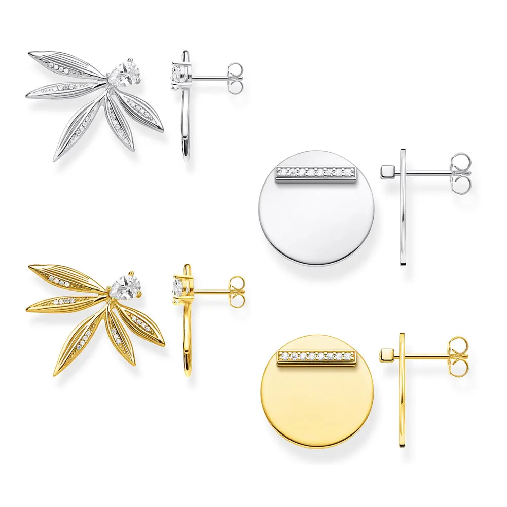 Gold Color Disc Together Leaves Stud Earrings for Women Men 925 Sterling Silver Fashion Jewelry Round Ear Stud Gifts Wholesale
Gold Color Disc Together Leaves Stud Earrings for Women Men 925 Sterling Silver Fashion Jewelry Round Ear Stud Gifts Wholesale