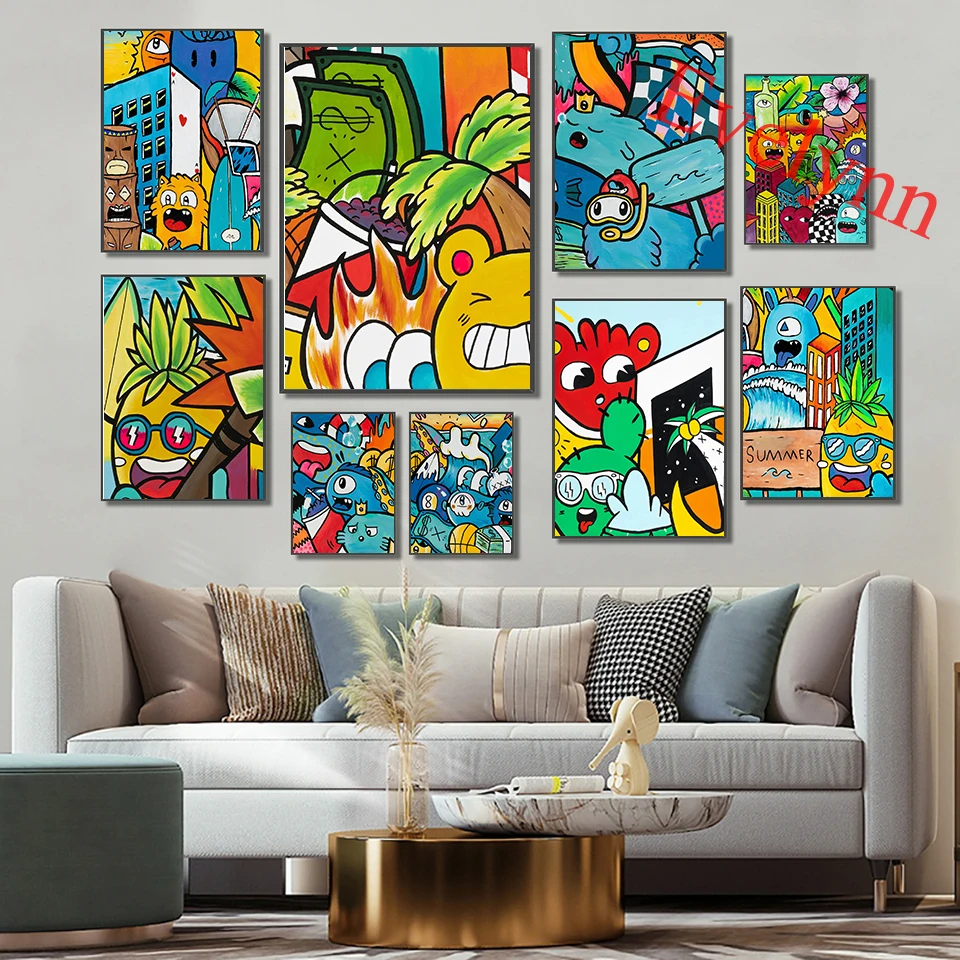 Graffiti Painting For Boys Room DéCor, Large Wall Art Posters, Colorful Print On Canvas, Boys Bedroom DéCor Prints Unique Gift
Graffiti Painting For Boys Room DéCor, Large Wall Art Posters, Colorful Print On Canvas, Boys Bedroom DéCor Prints Unique Gift
