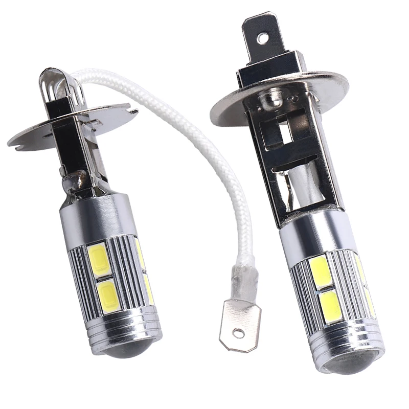 1 шт. H1/H3 светодиодный супер яркие белые 10SMD 5630 Сменные лампы для автомобильных