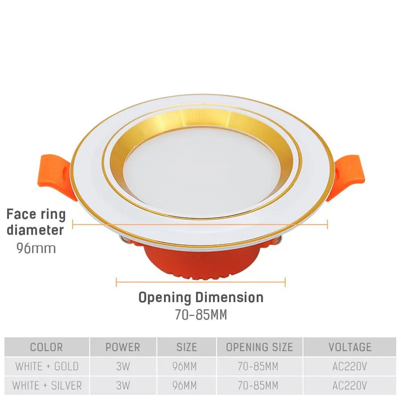 Led Downlights 5W Led Ceiling Light Recessed Down Light Round Led Panel Light LED Spot Light Indoor Lighting Night light 3colors
Led Downlights 5W Led Ceiling Light Recessed Down Light Round Led Panel Light LED Spot Light Indoor Lighting Night light 3colors