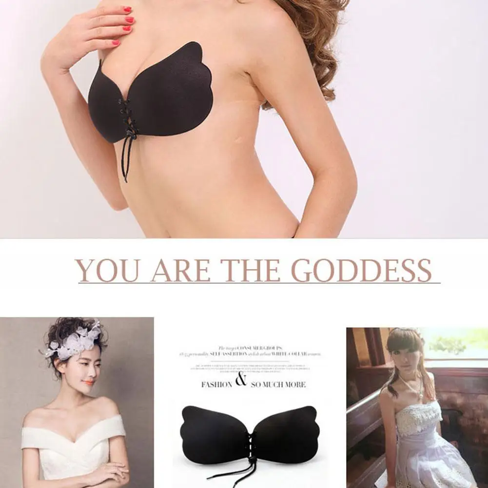 Women Self Adhesive Strapless Bandage Blackless women's Bra underwear Gel Push Up Silicone Stick Invisible Bra A1H7
Women Self Adhesive Strapless Bandage Blackless women's Bra underwear Gel Push Up Silicone Stick Invisible Bra A1H7