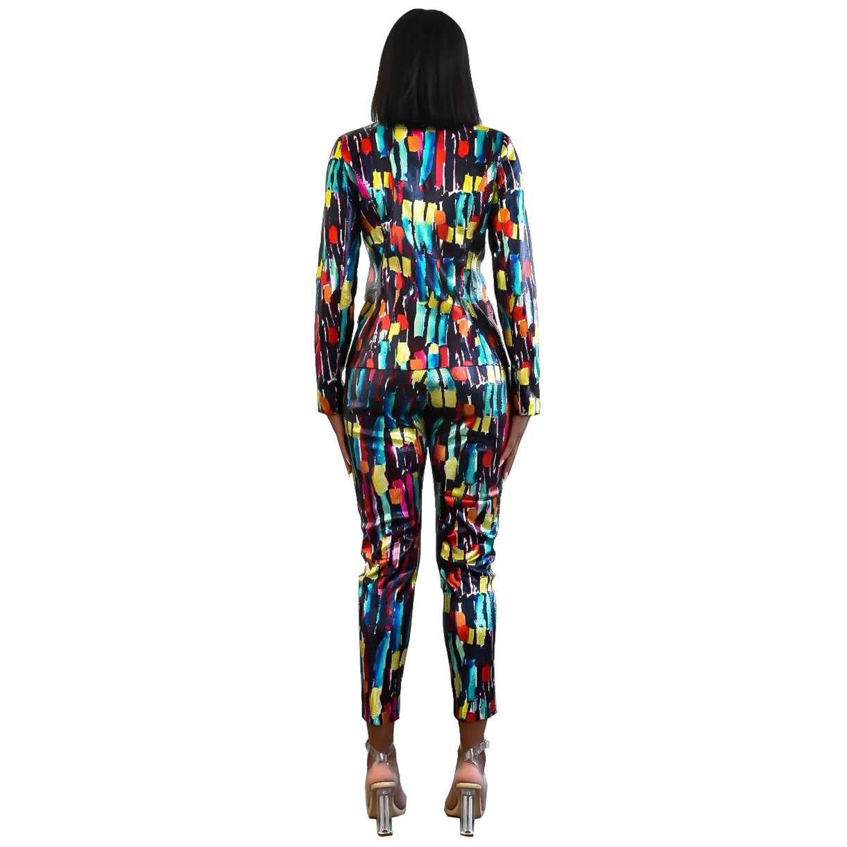 2021 Colorful Women Tracksuit Full Sleeve Mesh Patchwork Blazers Pants Suit Two Piece Set Office Lady Outfit uniform Women's Set
2021 Colorful Women Tracksuit Full Sleeve Mesh Patchwork Blazers Pants Suit Two Piece Set Office Lady Outfit uniform Women's Set