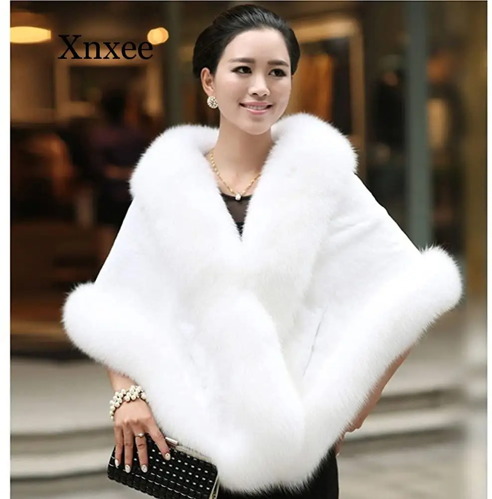 winter luxury formal elegant fur shawl Women's Faux Fur Coat Wedding Cloak Cape Shawl for Evening Party thick black white
winter luxury formal elegant fur shawl Women's Faux Fur Coat Wedding Cloak Cape Shawl for Evening Party thick black white