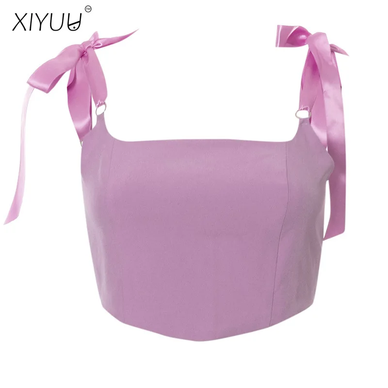 XIYUU New Color Sleeveless Solid Bandage Sleeveless Backless Short Sling Y2K Corset Tops Summer Women Sweety Sexy Streetwears
XIYUU New Color Sleeveless Solid Bandage Sleeveless Backless Short Sling Y2K Corset Tops Summer Women Sweety Sexy Streetwears
