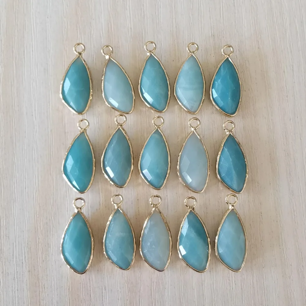 Fashion natural Amazon Stone connector Gold plating Good quality 12pcs for jewelry making Bracelet Earrings accessories 
Fashion natural Amazon Stone connector Gold plating Good quality 12pcs for jewelry making Bracelet Earrings accessories
