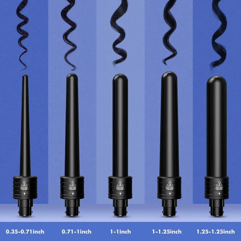 5-in-1 Curling Iron Wand Hair Curling Iron Tourmaline Ceramic Professional Interchangeable Curler Set Crimp Corrugation For Hair
5-in-1 Curling Iron Wand Hair Curling Iron Tourmaline Ceramic Professional Interchangeable Curler Set Crimp Corrugation For Hair