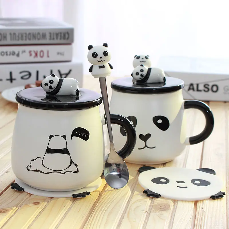 Panda Mug Coffee Breakfast Cup Large Capacity Water Glass Milk Cup Creative Cartoon Ceramic Cup with Lid with Spoon Coffee Cup
Panda Mug Coffee Breakfast Cup Large Capacity Water Glass Milk Cup Creative Cartoon Ceramic Cup with Lid with Spoon Coffee Cup