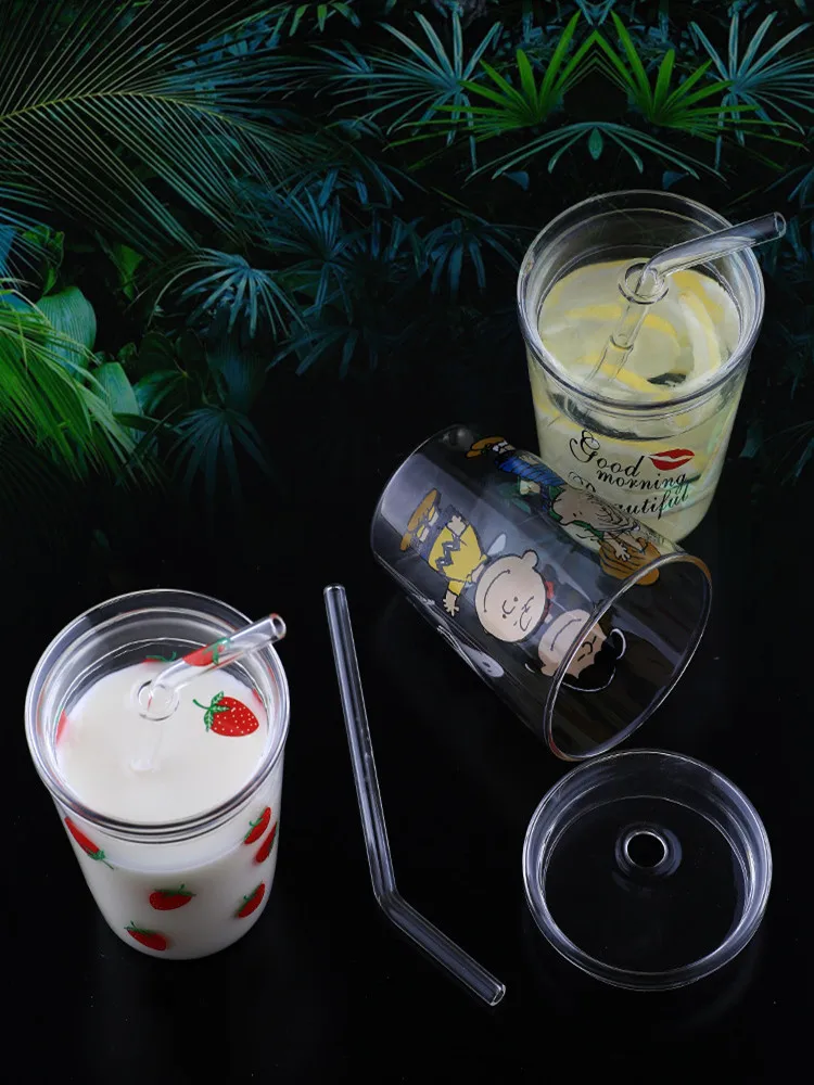 Creative Glass Straw Cup Cartoon Juice Cup Ins Style Breakfast Cup Glass Milk Water Cup Lemon Milk Tea Cup Glass Coffee Cup
Creative Glass Straw Cup Cartoon Juice Cup Ins Style Breakfast Cup Glass Milk Water Cup Lemon Milk Tea Cup Glass Coffee Cup