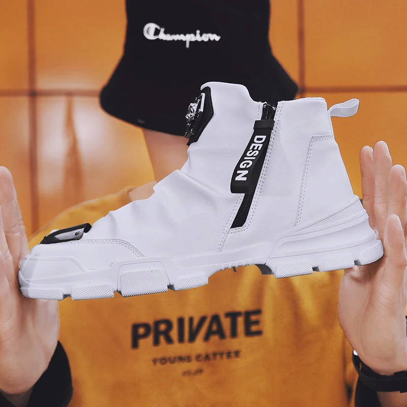 2020 new High Top Men's Vulcanized Shoes Men Leather Casual Shoes Trainers Brand Platform Loafers Sneakers Male Boots Moccasins
2020 new High Top Men's Vulcanized Shoes Men Leather Casual Shoes Trainers Brand Platform Loafers Sneakers Male Boots Moccasins