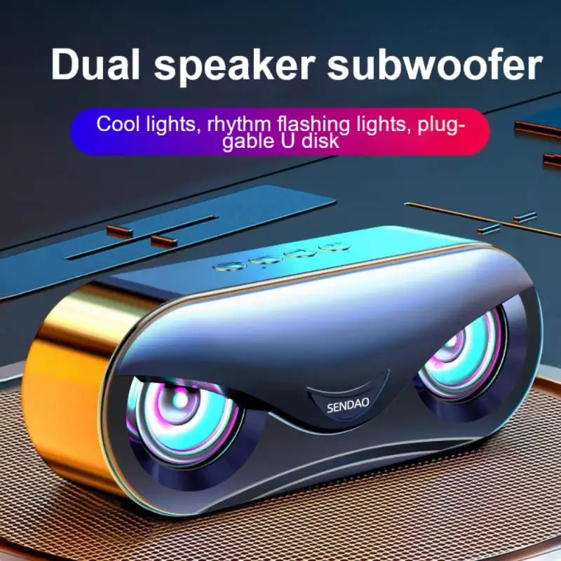 SENDAO Bluetooth Speakers LED Colorful Speakers Set Independent Dual-sound Chamber 360° Surrounds Sound Effect Computer Speaker
SENDAO Bluetooth Speakers LED Colorful Speakers Set Independent Dual-sound Chamber 360° Surrounds Sound Effect Computer Speaker