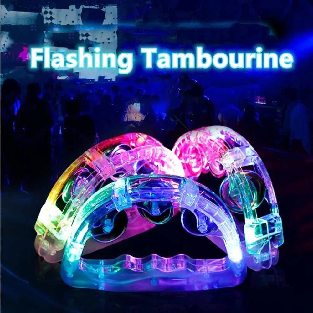 LED Light Party Handbells Flashing Tambourine Sensory Toy Shaking Musical Instrument For Concert Events Wedding Children Party
LED Light Party Handbells Flashing Tambourine Sensory Toy Shaking Musical Instrument For Concert Events Wedding Children Party