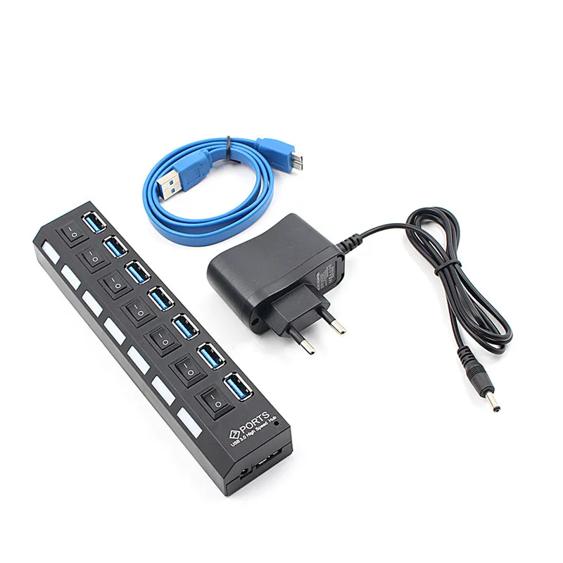 NEW USB HUB 3.0 Super Speed 5Gbps 7 Ports USB 3.0 HUB USB Splitter With On/Off Switch For Computer Peripherals
NEW USB HUB 3.0 Super Speed 5Gbps 7 Ports USB 3.0 HUB USB Splitter With On/Off Switch For Computer Peripherals