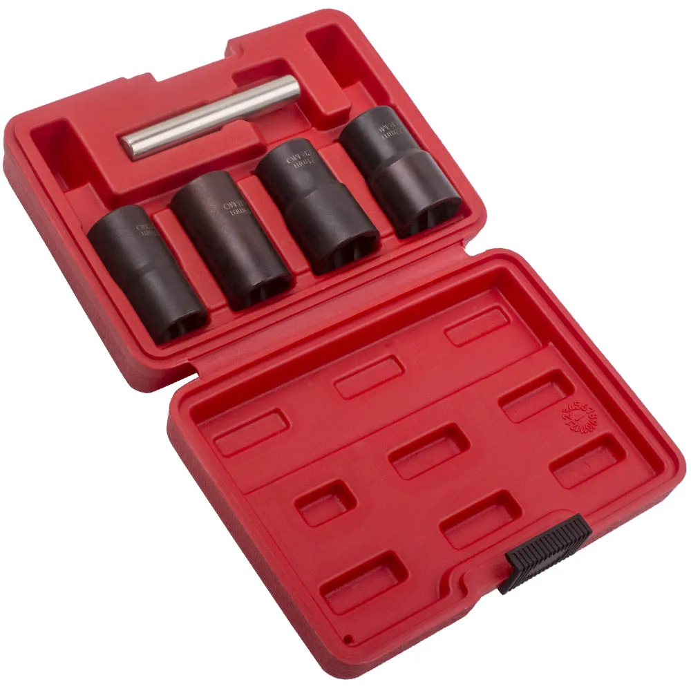 5pcs Twist Socket 1/2” Drive Lock Nut Worn Remover 17 19 21 22mm Straight Rod Drop Shipping
5pcs Twist Socket 1/2” Drive Lock Nut Worn Remover 17 19 21 22mm Straight Rod Drop Shipping