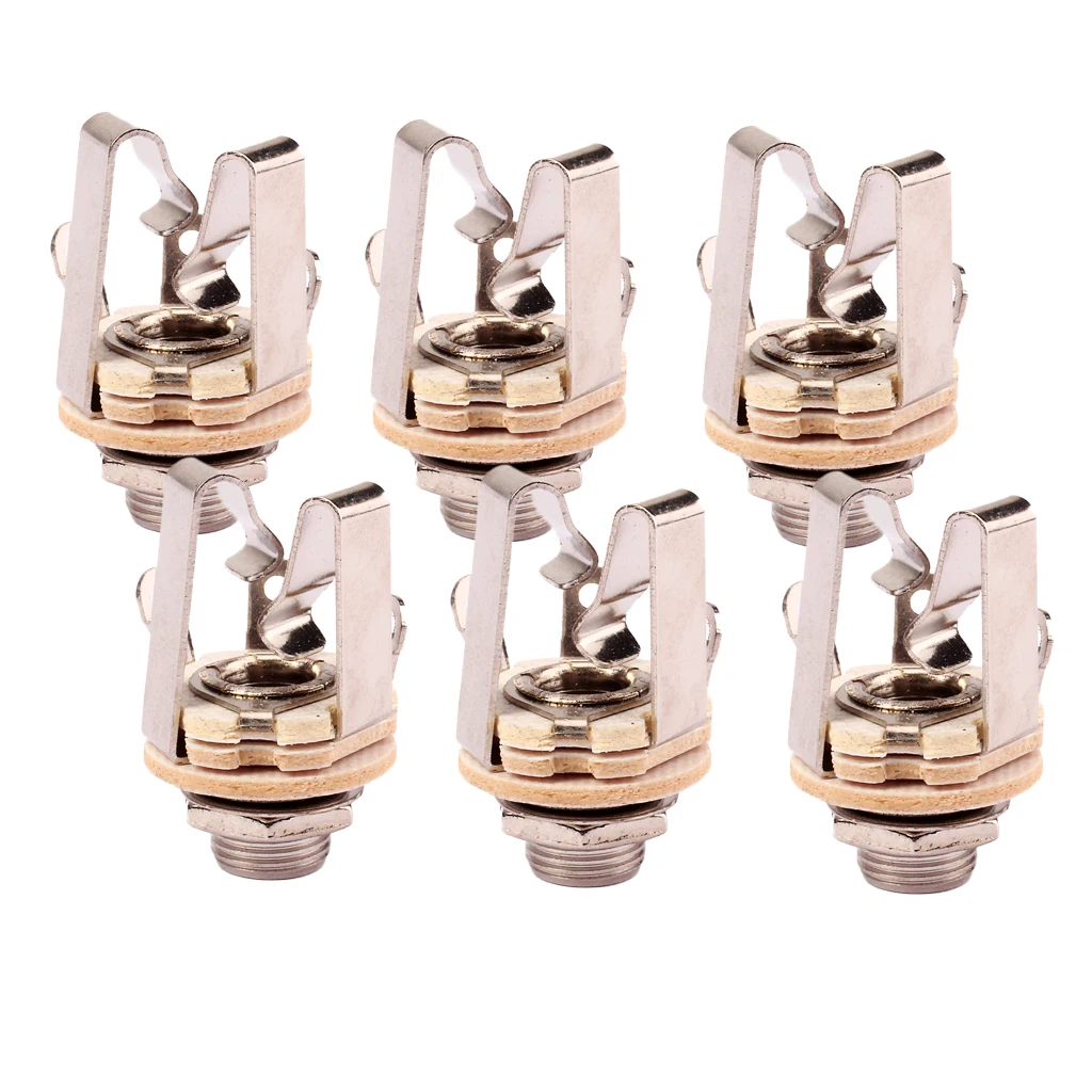 6x Audio Stereo Plug Electric Guitar AMP Socket 1/4'' Output Jack Replacement
6x Audio Stereo Plug Electric Guitar AMP Socket 1/4'' Output Jack Replacement