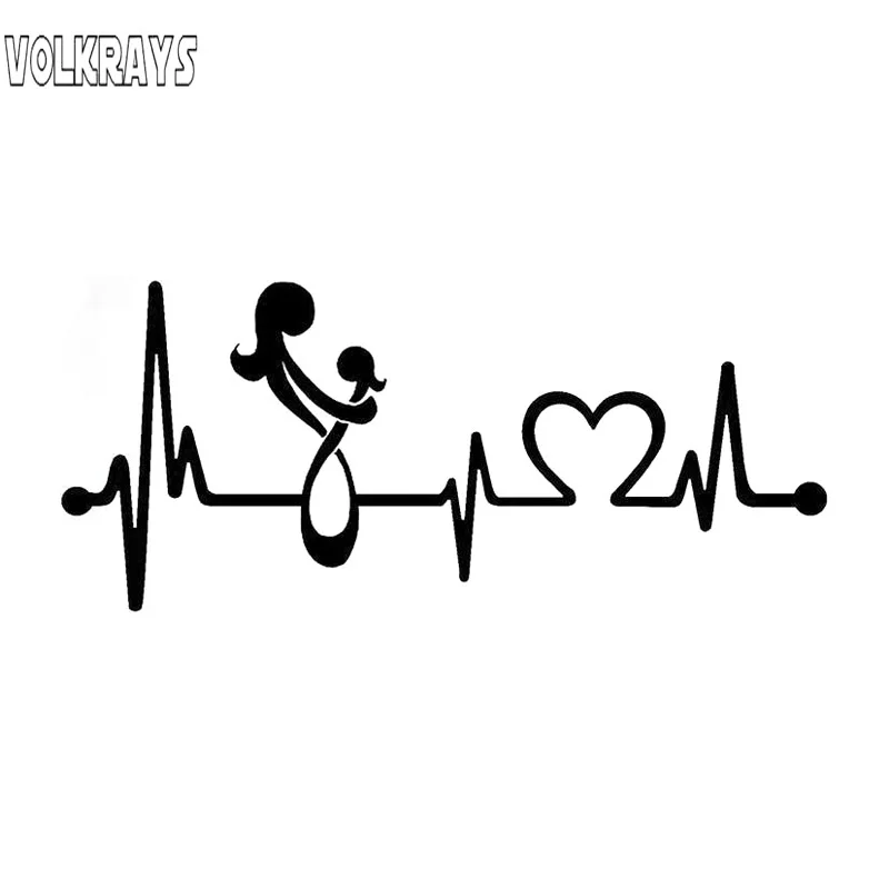 Volkrays Creative Car Sticker Mom Loves Daughter Heartbeat Lifeline Motorcycle Accessories Reflective Black/Silver,7cm*19cm
Volkrays Creative Car Sticker Mom Loves Daughter Heartbeat Lifeline Motorcycle Accessories Reflective Black/Silver,7cm*19cm