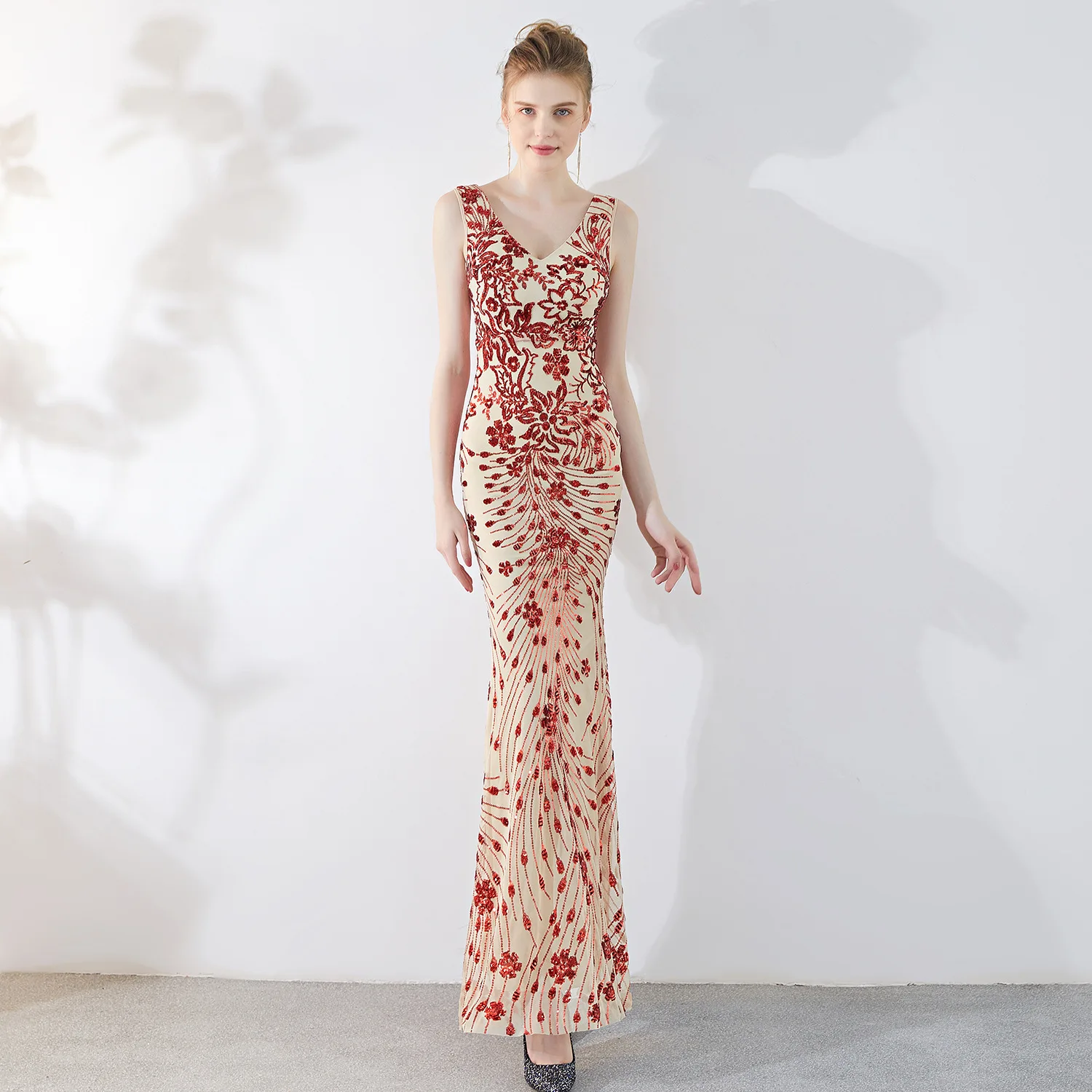 Sequin Evening Dress Deep V Neck Formal Mermaid Evening Gown Pageant Dresses Vestido De Noite
Sequin Evening Dress Deep V Neck Formal Mermaid Evening Gown Pageant Dresses Vestido De Noite