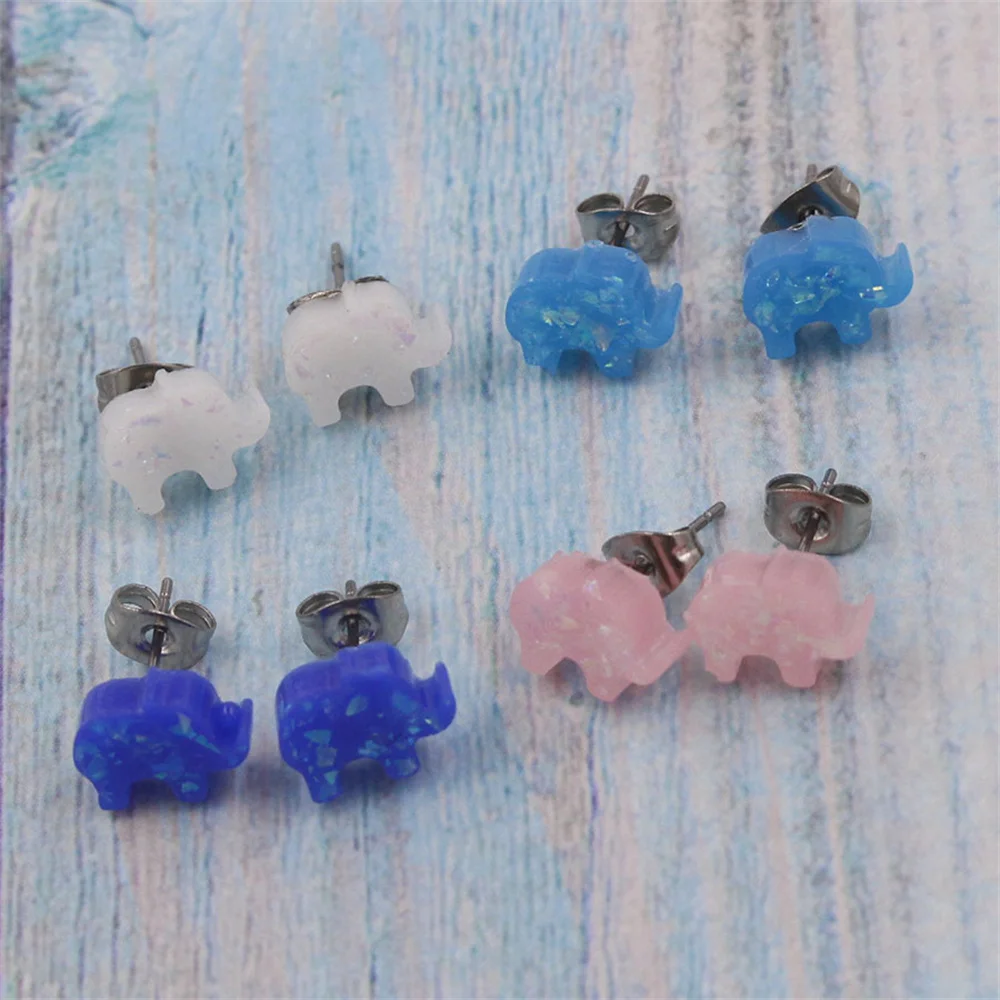 Lucky Elephant Stud Earrings Girls Kids Women Jewelry Christmas Gift Opal Elephant Ear Studs Silver Pendientes Mujer
Lucky Elephant Stud Earrings Girls Kids Women Jewelry Christmas Gift Opal Elephant Ear Studs Silver Pendientes Mujer