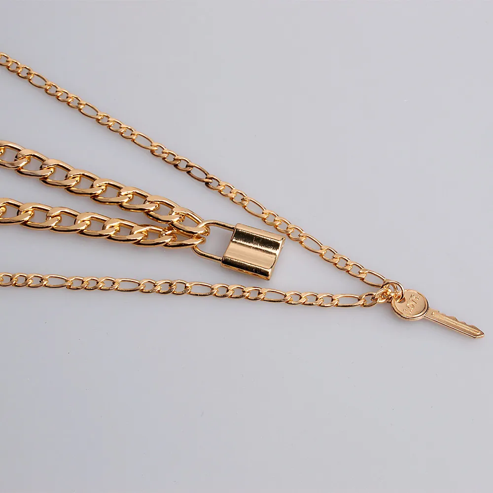 Gold Lock Chunky Chain Necklace For Women Men Big Chain Unlockable Lock Key Pendant Necklaces Exaggerated Jewelry
Gold Lock Chunky Chain Necklace For Women Men Big Chain Unlockable Lock Key Pendant Necklaces Exaggerated Jewelry