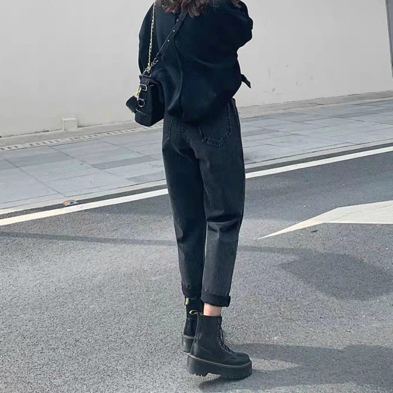 Jeans Women Harem Ankle-length Korean Style Street Wear Leisure Loose Womens Trousers All-match Stylish Sashes Chic Students New
Jeans Women Harem Ankle-length Korean Style Street Wear Leisure Loose Womens Trousers All-match Stylish Sashes Chic Students New