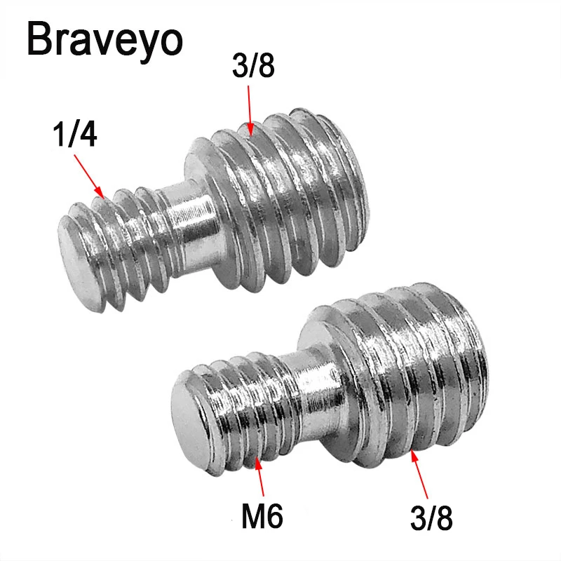 M6 1/4" to 3/8" Conversion Screw Camera Mount Adapter Quick Release Screw Photography Accessories For Dslr Camera Tripod Monopod
M6 1/4" to 3/8" Conversion Screw Camera Mount Adapter Quick Release Screw Photography Accessories For Dslr Camera Tripod Monopod