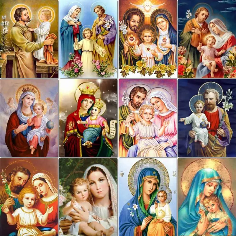 5D DIY Religious Icon Diamond Painting Virgin Mary Family Christian Portrait Full Square/Round Drill Diamond Embroidery Picture
5D DIY Religious Icon Diamond Painting Virgin Mary Family Christian Portrait Full Square/Round Drill Diamond Embroidery Picture