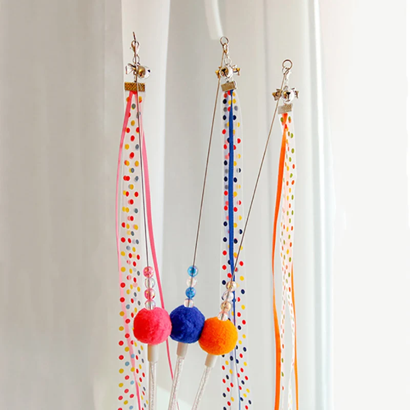 Interactive Cat Playing Exercise Wand Toy With Colorful Dots Ribbons Pet Long Rod Teaser Cat Toy
Interactive Cat Playing Exercise Wand Toy With Colorful Dots Ribbons Pet Long Rod Teaser Cat Toy