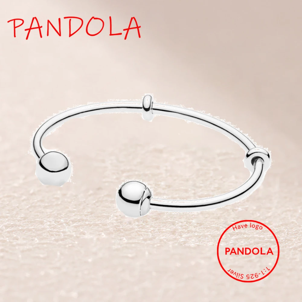 596477 MOMENTS SILVER OPEN BANGLE WITH LOGO CAPS
596477 MOMENTS SILVER OPEN BANGLE WITH LOGO CAPS