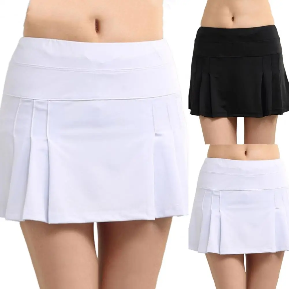 Breathable Sexy High Waist A-line Running Skirt Comfy Athletic Skirt A-line for Workout