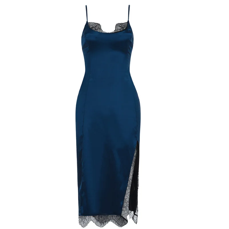Summer New Style Casual Fashion Lace Sling Side Open Mid-length Dress satin Ladies Sling Folds Tight Sexy Party Elegant Club
Summer New Style Casual Fashion Lace Sling Side Open Mid-length Dress satin Ladies Sling Folds Tight Sexy Party Elegant Club