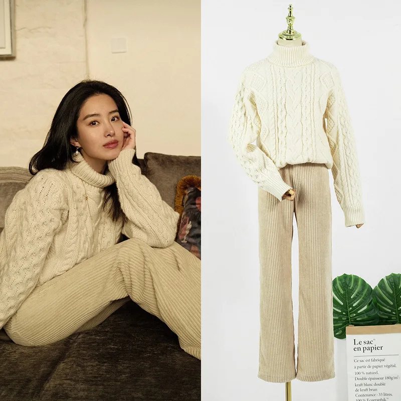 Kpop IU Seo Yea Ji Winter Warm High Neck Knitwear Fashion Pullover Sweaters Korean Ladies Streetwear Vintage Full Sleeve Sweater
Kpop IU Seo Yea Ji Winter Warm High Neck Knitwear Fashion Pullover Sweaters Korean Ladies Streetwear Vintage Full Sleeve Sweater