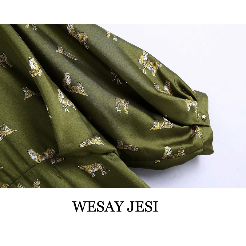 WESAY JESI Women 2021 Chic Fashion Animal Print Midi Shirt Dress Vintage Lantern Sleeve Button-up Female Dresses Vestidos Mujer
WESAY JESI Women 2021 Chic Fashion Animal Print Midi Shirt Dress Vintage Lantern Sleeve Button-up Female Dresses Vestidos Mujer
