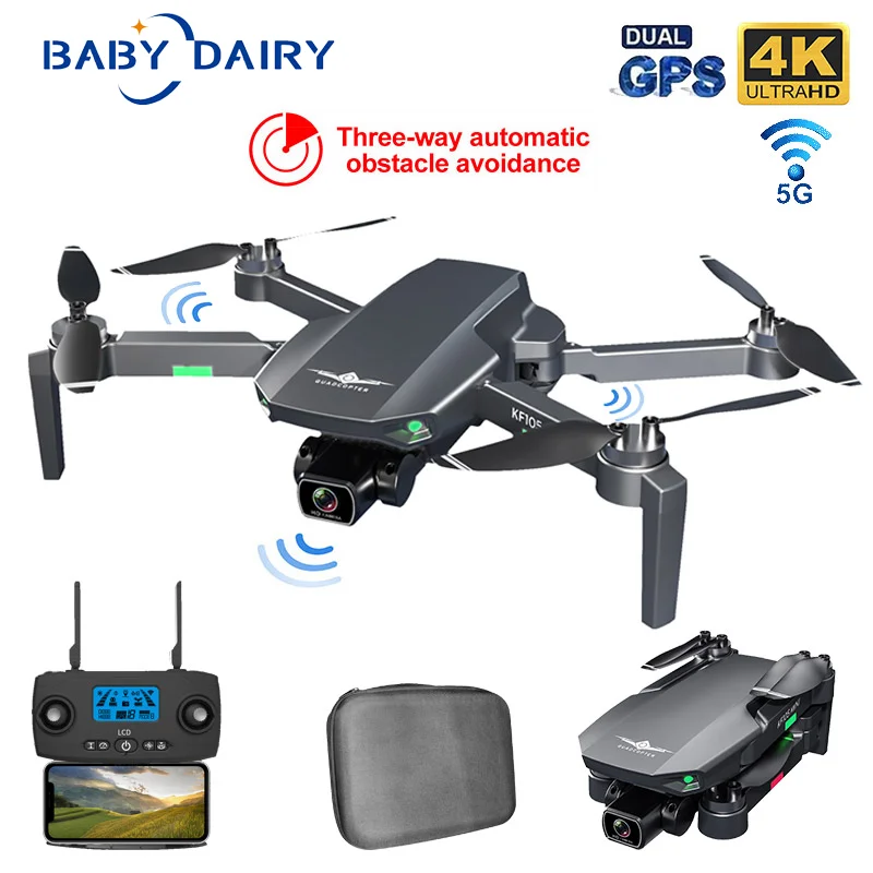 BABY DAIRY KF105 GPS Drone 4K HD Camera Brushless Anti-Shake Photography Professional Image Transmission Foldable Quadcopter
BABY DAIRY KF105 GPS Drone 4K HD Camera Brushless Anti-Shake Photography Professional Image Transmission Foldable Quadcopter