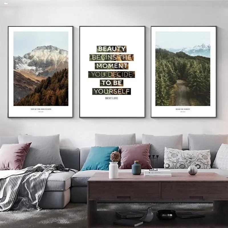 Forest Mountain Nature Landscape Quote Modern Fresh Poster and Print Mural Living Room Decor Home Decor Wall Art Canvas Painting
Forest Mountain Nature Landscape Quote Modern Fresh Poster and Print Mural Living Room Decor Home Decor Wall Art Canvas Painting