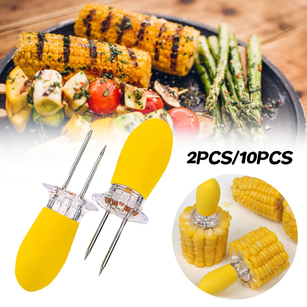 BBQ Needle Fork Twin Prongs Corn Holder Stainless Steel Reusable Skewers Non Slip Silicone Handle Home Cooking Outdoor BBQ Tool
BBQ Needle Fork Twin Prongs Corn Holder Stainless Steel Reusable Skewers Non Slip Silicone Handle Home Cooking Outdoor BBQ Tool