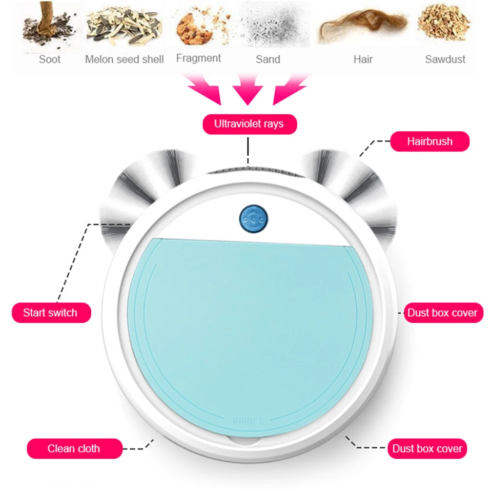 Vacuum Cleaner Robot Fully Automatic 4-in-1 3200pa USB Charging Sweep Cleaning Robot Vacuum Cleaner Wireless Vacuum
Vacuum Cleaner Robot Fully Automatic 4-in-1 3200pa USB Charging Sweep Cleaning Robot Vacuum Cleaner Wireless Vacuum