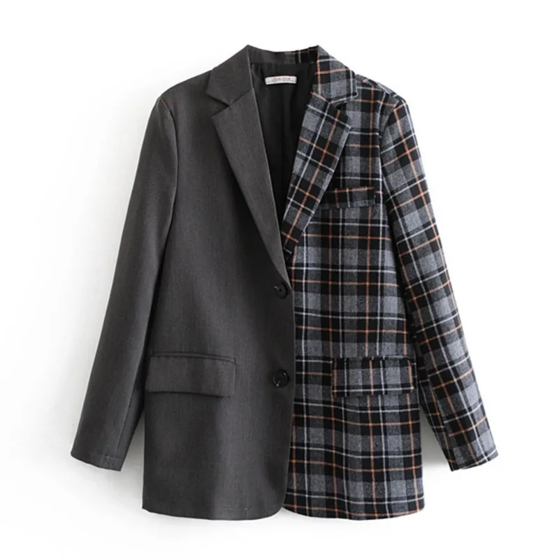 SHENGPALAE 2021 Fashion Spring Women Blazers And Jackets Work Office Lady Suit Slim Business Plaid Splice Hit Color Coat ZA4024 
SHENGPALAE 2021 Fashion Spring Women Blazers And Jackets Work Office Lady Suit Slim Business Plaid Splice Hit Color Coat ZA4024