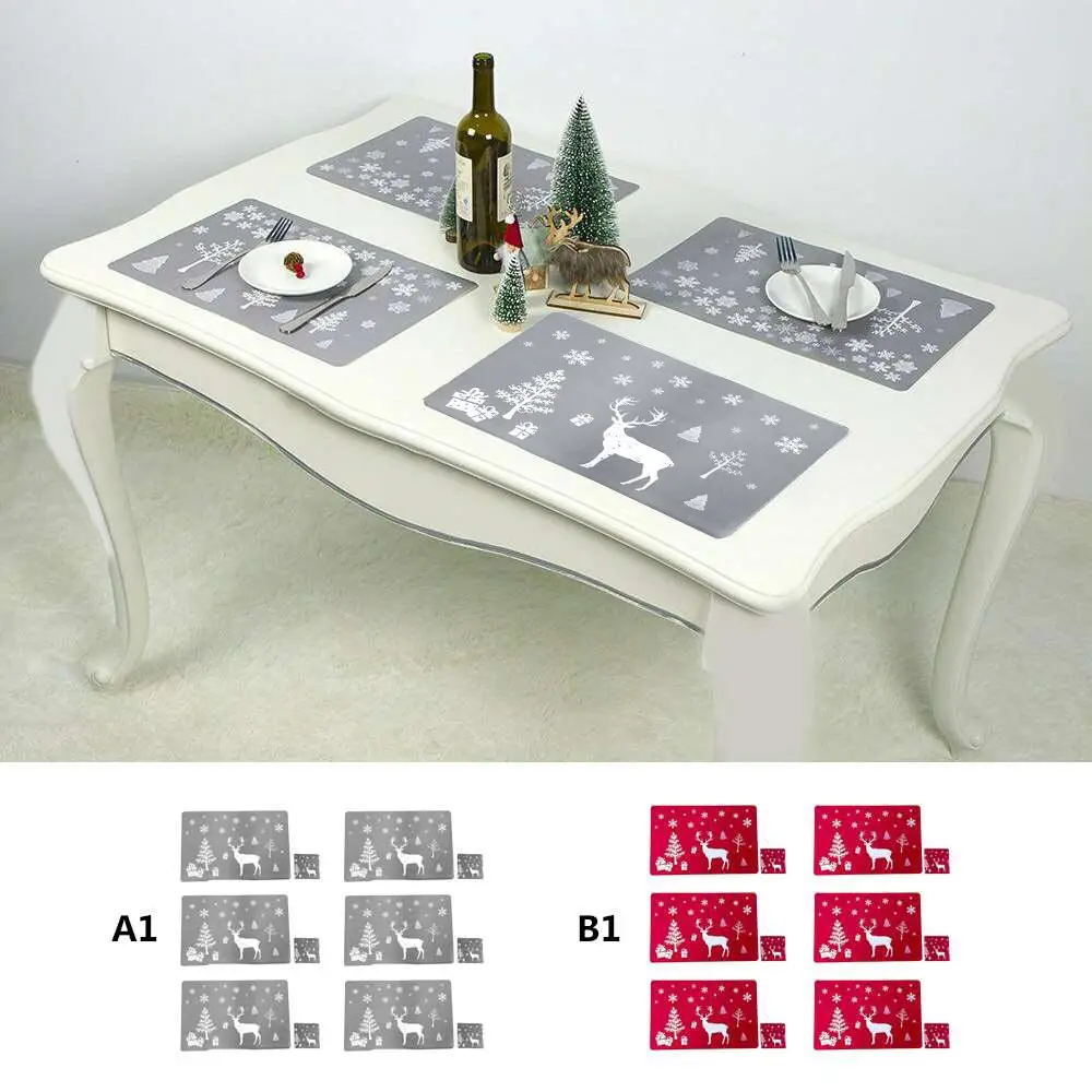 6pcs/set Festival Christmas Decor Tableware Durable Table Placemat Kitchen Accessories Bowl Cup Pads Coasters
6pcs/set Festival Christmas Decor Tableware Durable Table Placemat Kitchen Accessories Bowl Cup Pads Coasters