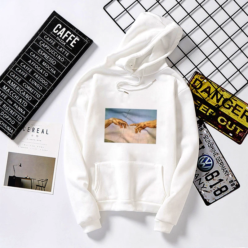 White Hoodies Michelangelo Print Tops Women Hoodies Oversized Harajuku Sweatshirt Winter Female Hoodies Short Sleeve Clothes Top
White Hoodies Michelangelo Print Tops Women Hoodies Oversized Harajuku Sweatshirt Winter Female Hoodies Short Sleeve Clothes Top