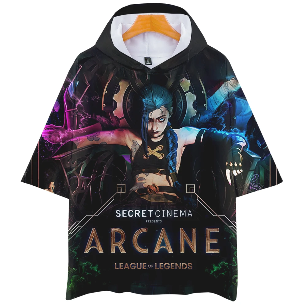 Футболка с капюшоном для мужчин и женщин, футболка с коротким рукавом и 3D-принтом из сериала «Arcane», уличная одежда в стиле Харадзюку, одежда ...
Футболка с капюшоном для мужчин и женщин, футболка с коротким рукавом и 3D-принтом из сериала «Arcane», уличная одежда в стиле Харадзюку, одежда ...