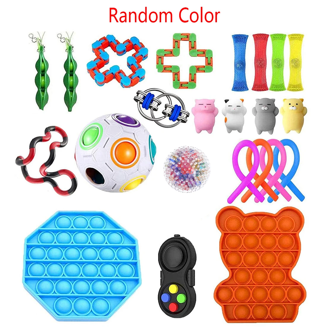 Fidget Sensory Toy Anti Stress Set Stretchy Strings Stress Autism Anxiety Relief Stress Fidget Toys Gift Pack For Adult Children
Fidget Sensory Toy Anti Stress Set Stretchy Strings Stress Autism Anxiety Relief Stress Fidget Toys Gift Pack For Adult Children