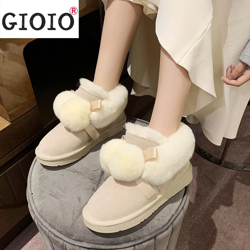 2021 Women's Boots Snow Winter Women Snow Boots Bow Plush Thicken Warm Cotton Boots Thick Bottom Non-slip Cotton Fur Shoes Woman
2021 Women's Boots Snow Winter Women Snow Boots Bow Plush Thicken Warm Cotton Boots Thick Bottom Non-slip Cotton Fur Shoes Woman