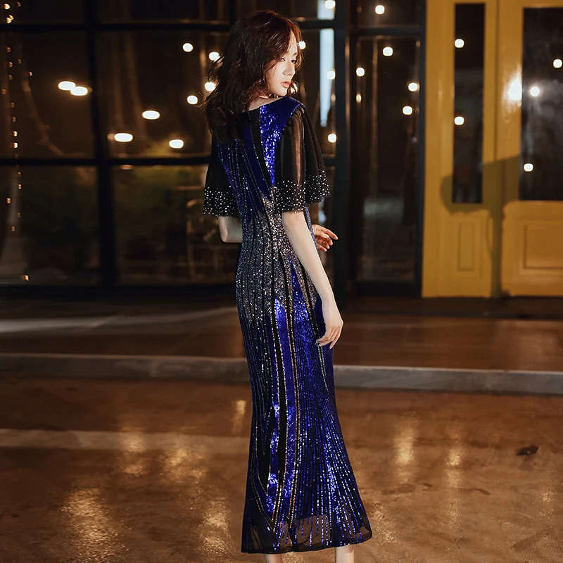 Royal Blue Evening Dresses CR405 V-Neck Short Sleeve Women Party Gowns Sparkling Sequin Vestidos De Fiesta Mermaid Formal Dress
Royal Blue Evening Dresses CR405 V-Neck Short Sleeve Women Party Gowns Sparkling Sequin Vestidos De Fiesta Mermaid Formal Dress