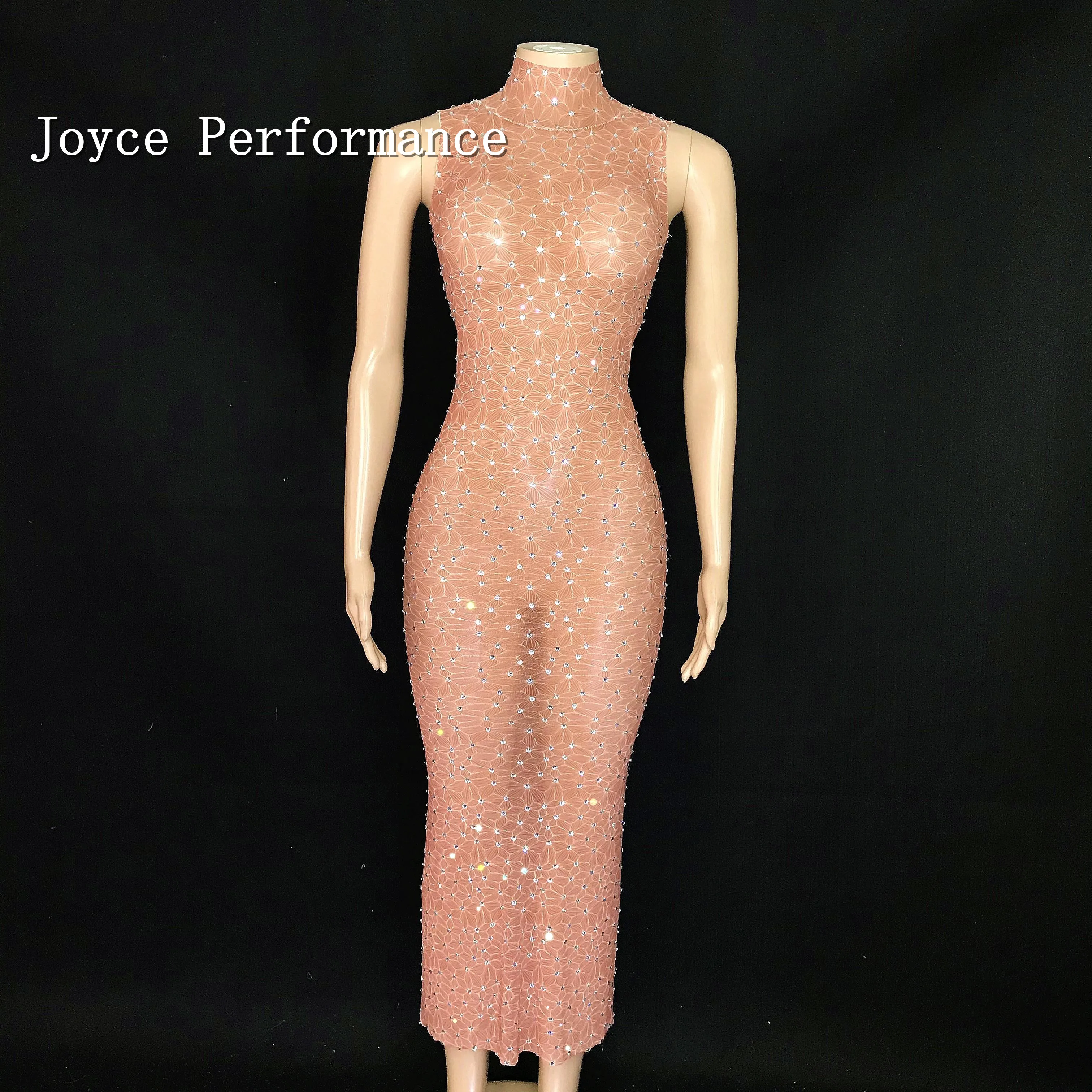 Sleeveless Stones Mesh Transparent Dress Prom Female Singer Performance Long Dress Birthday Evening Celebrate Costume
Sleeveless Stones Mesh Transparent Dress Prom Female Singer Performance Long Dress Birthday Evening Celebrate Costume