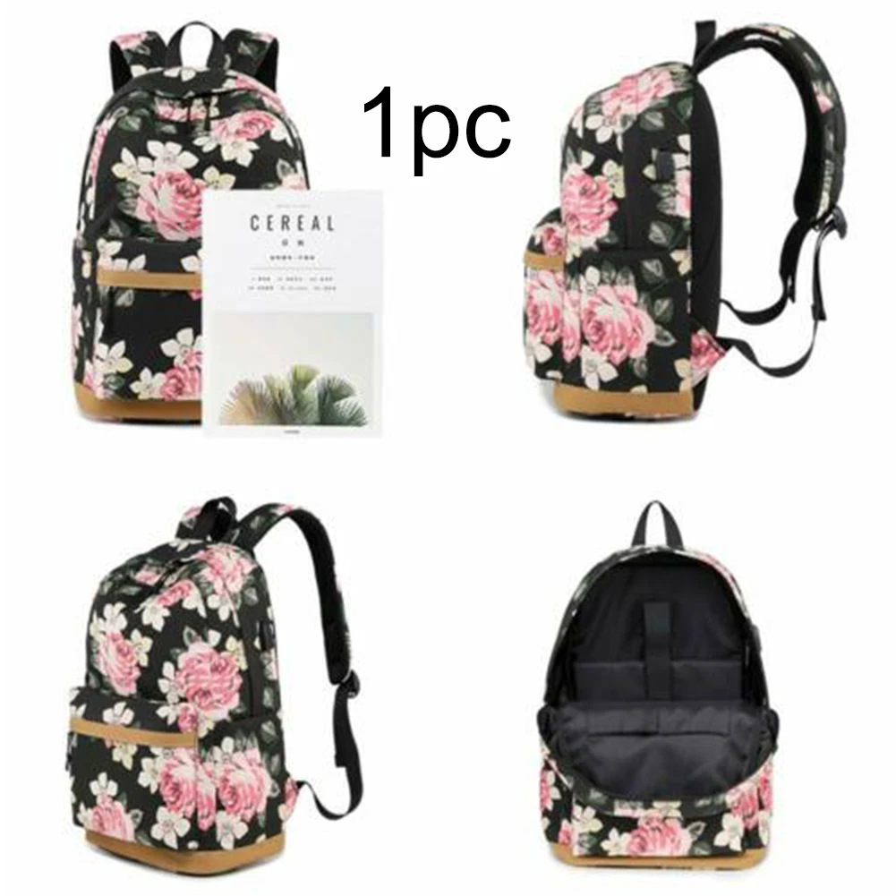 Women Girls School Book Backpack Travel Floral Printed Canvas Outdoor Fashion Teens Soft Computer USB Charging Port
Women Girls School Book Backpack Travel Floral Printed Canvas Outdoor Fashion Teens Soft Computer USB Charging Port