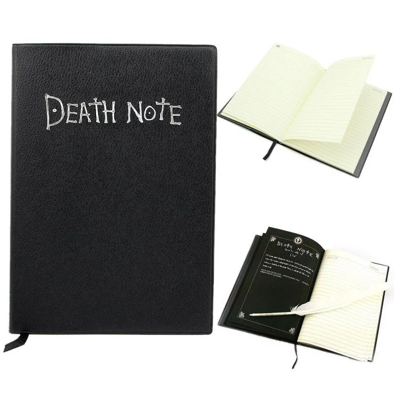 A5 Anime Death Note Notebook Set Leather Journal and Necklace Feather Pen Journal Death Note Pad for Gift D40
A5 Anime Death Note Notebook Set Leather Journal and Necklace Feather Pen Journal Death Note Pad for Gift D40
