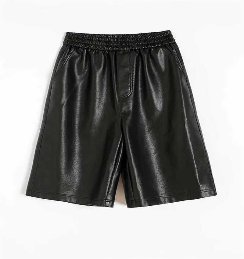 PU Leather Shorts Women's Autumn Winter New 2021 high waist elastic Loose Five Points Leather Trouser Plus Size
PU Leather Shorts Women's Autumn Winter New 2021 high waist elastic Loose Five Points Leather Trouser Plus Size