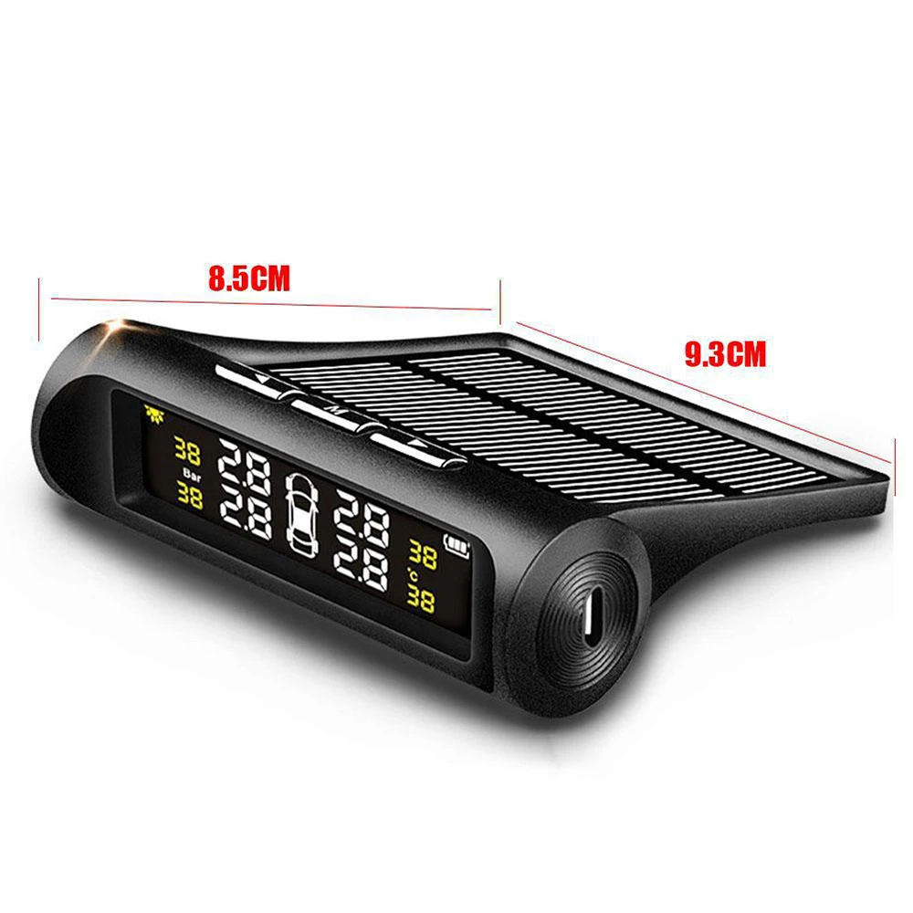 Car Tire Pressure Monitoring System Solar Charging TPMS Tyre Pressure Alarm System with LCD Display 4 External Sensors
Car Tire Pressure Monitoring System Solar Charging TPMS Tyre Pressure Alarm System with LCD Display 4 External Sensors