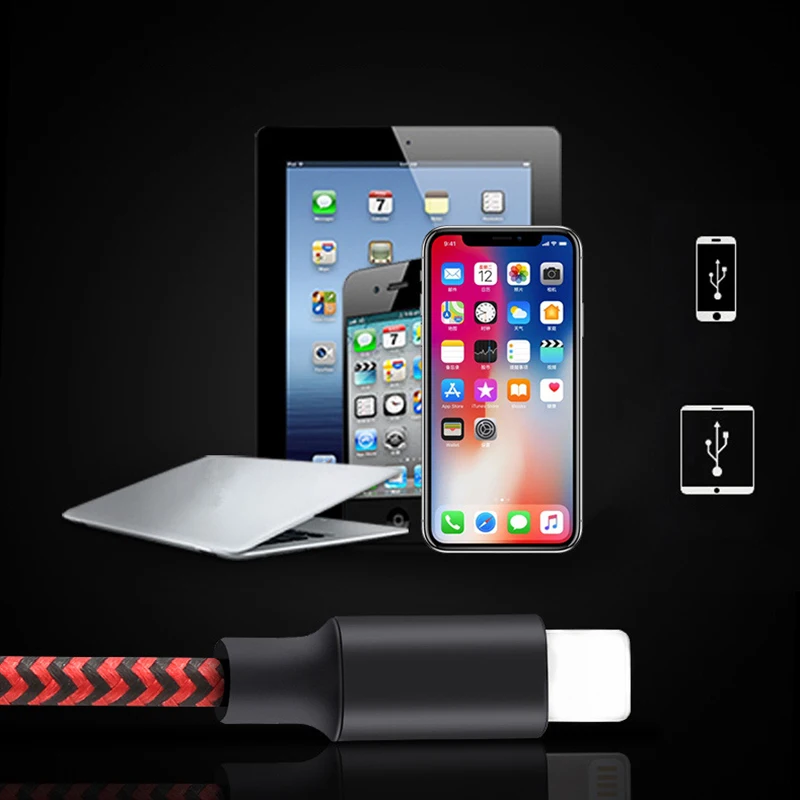 Usb кабель iPhone зарядное устройство для Xs Max Xr X 8 7 6 Plus s 5S быстрая зарядка кабели