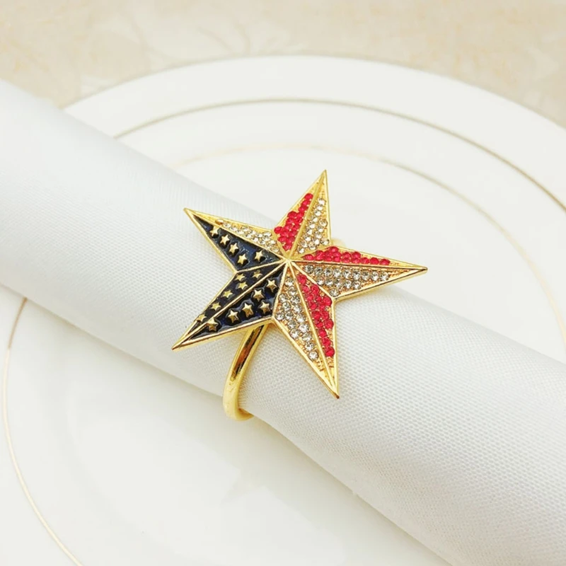 95AA 6pcs Patriotic Napkin Rings National Flag Star Buckle Holder for Independence Day 4th of July Veterans Day
95AA 6pcs Patriotic Napkin Rings National Flag Star Buckle Holder for Independence Day 4th of July Veterans Day