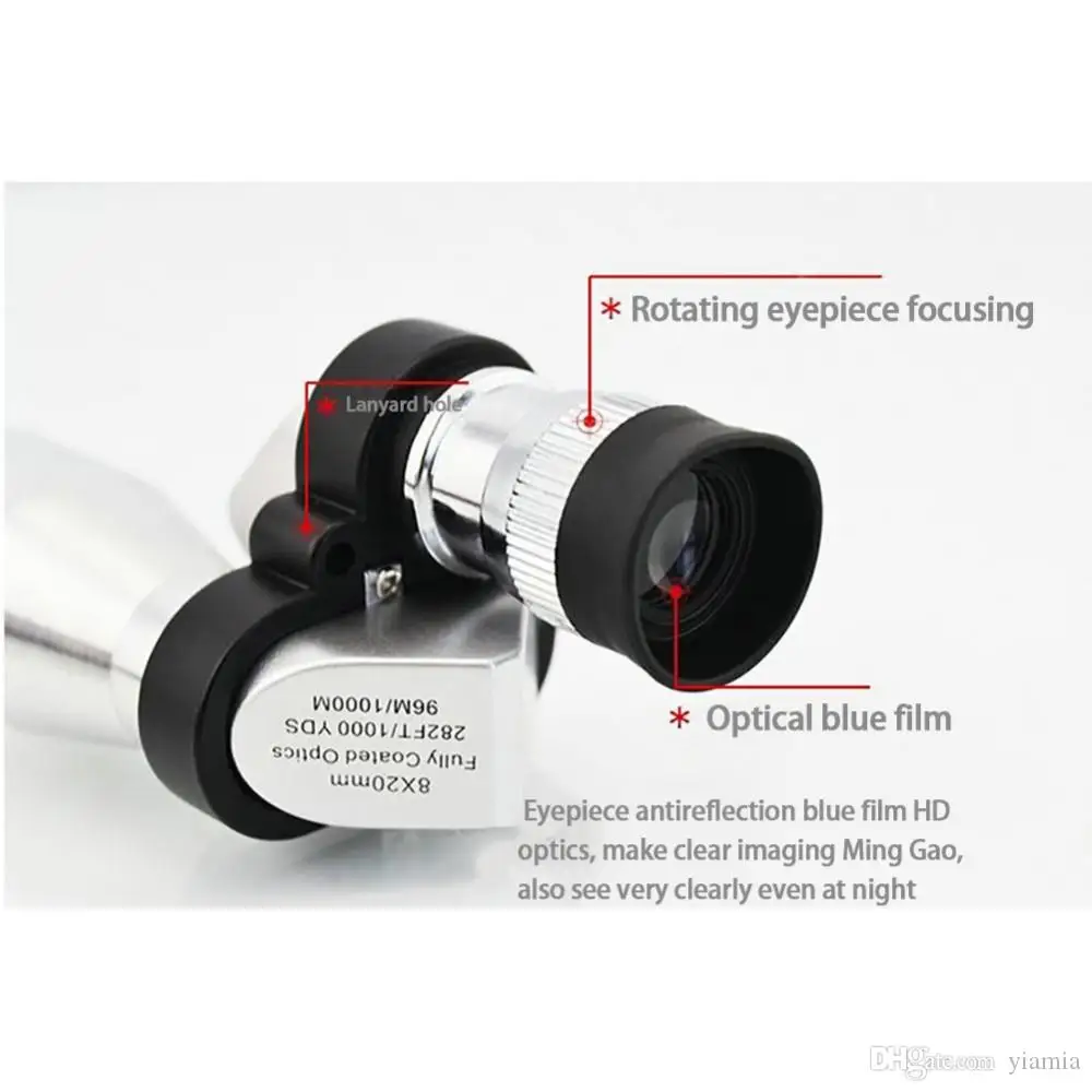 Mini Monocular 8x20 Powerful Corner Monocular High-Quality Zoom Mini Monocular Outdoor Sports Camping Adventure
Mini Monocular 8x20 Powerful Corner Monocular High-Quality Zoom Mini Monocular Outdoor Sports Camping Adventure